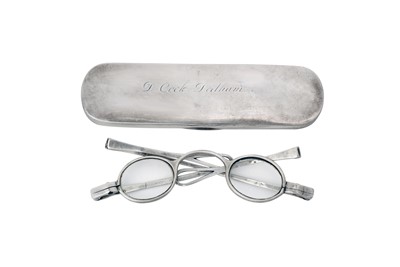 Lot 2230 - A Pair of George III Silver Spectacles and an Associated George III Spectacles-Case