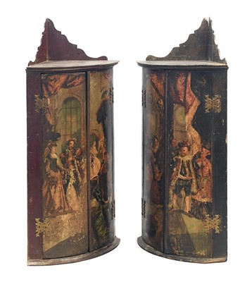 Lot 756 - A Pair of George I Oak and Polychrome Painted...