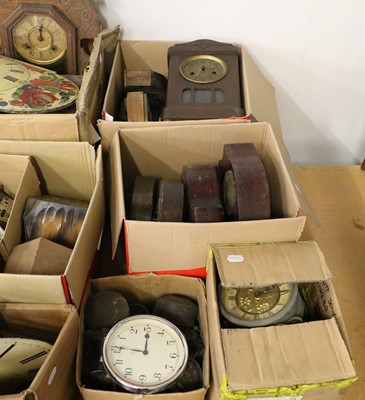 Lot 1098 - A Selection of Clocks, mantel clocks, two...
