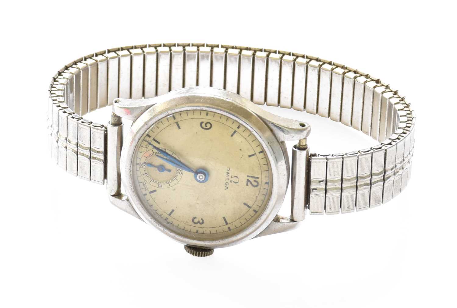 Lot 299 - A Steel Omega Wristwatch, circa 1940