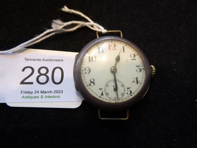 Lot 280 - A Borgal Type Case ''Trench'' Wristwatch, and...