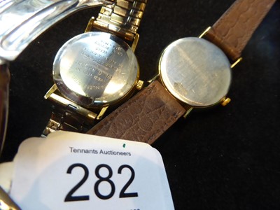 Lot 282 - A Plated Centre Seconds Omega Wristwatch, and...