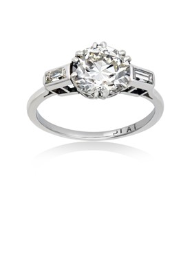 Lot 2309 - A Diamond Solitaire Ring the old cut diamond...