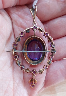 Lot 2149 - An Early 20th Century Amethyst and Split Pearl...