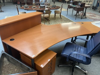 Lot 1122 - Neudorfler: A Cherrywood Corner Desk, with...