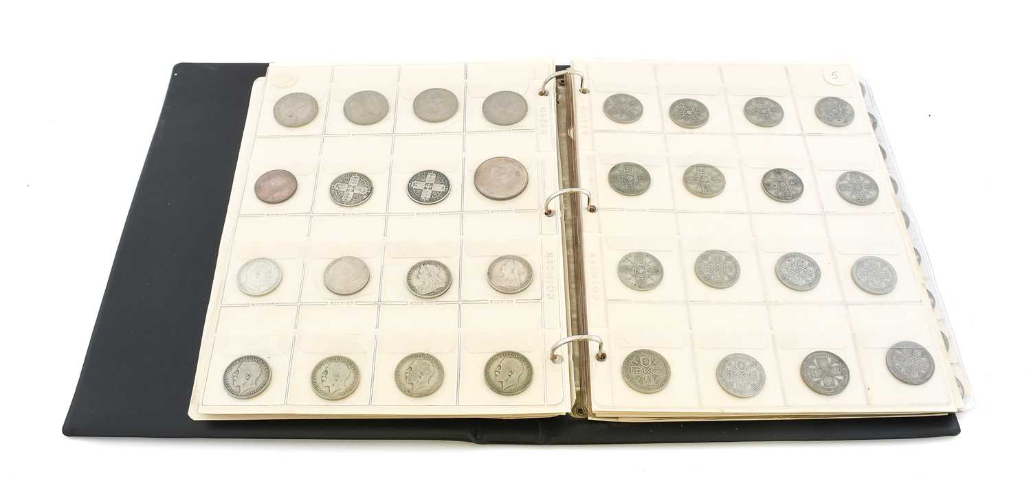 Lot 87 - UK Silver Coin Album, album featuring an