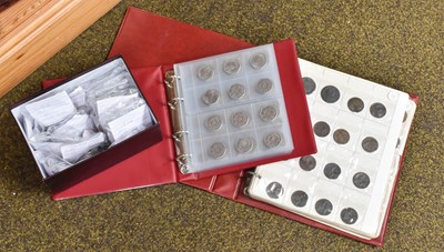 Lot 324 - 2 x Coin Albums and a Collection of Sixpences,...