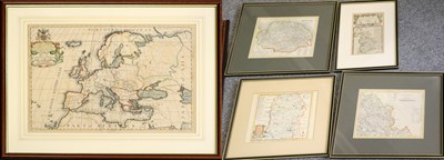 Lot 1358 - New map of Europe, together with four others