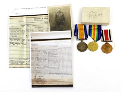 Lot 12 - A First World War Pair, awarded to 22873 PTE.W....
