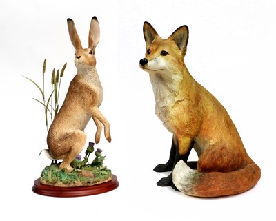 Lot 103 - Border Fine Arts 'Wary' (Hare Among Thistles),...