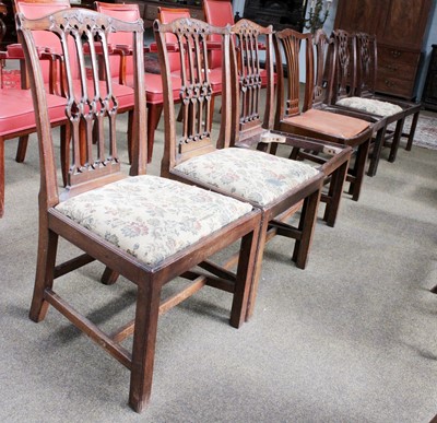 Lot 1187 - Seven Assorted George III and Later Dining Chairs