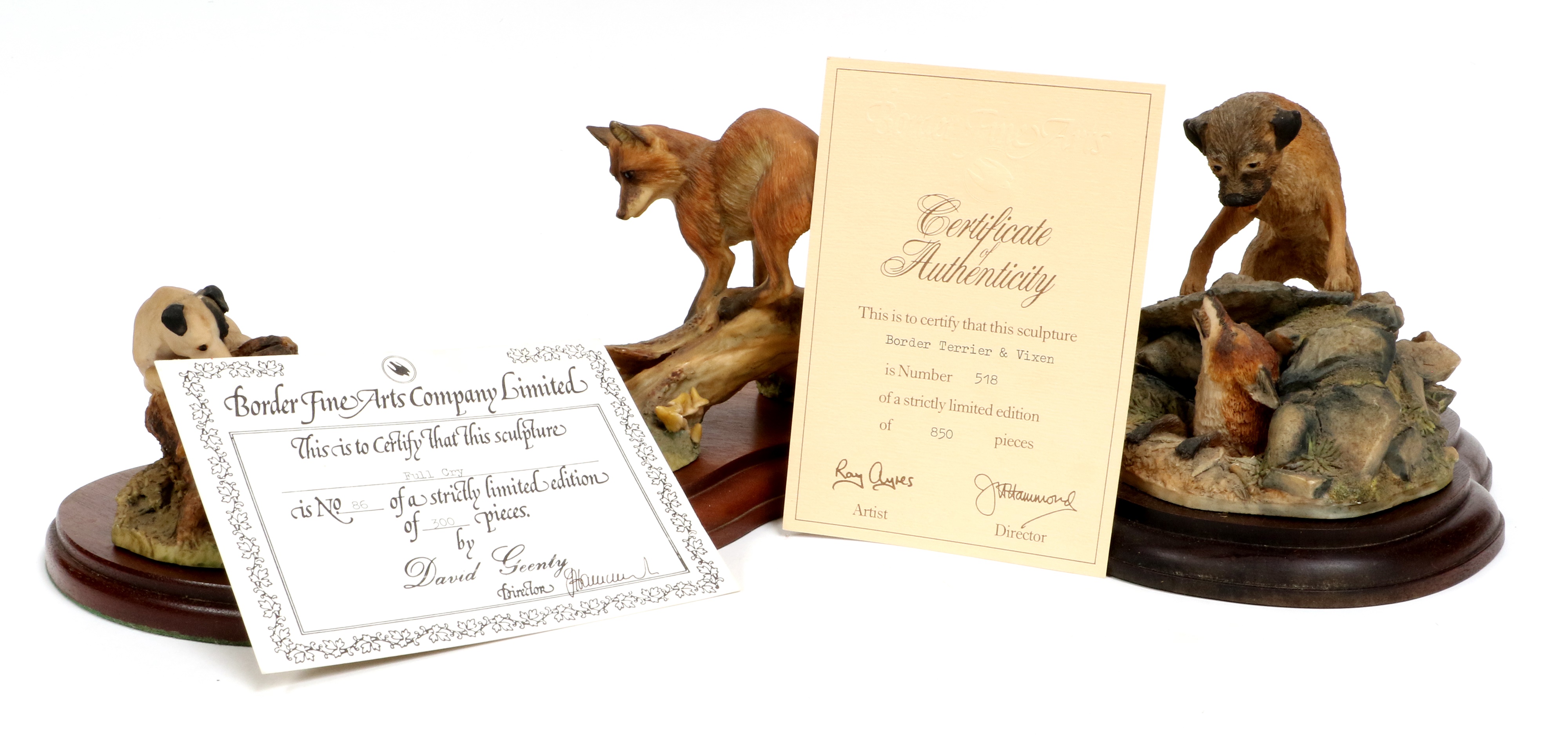 Lot 18 Border Fine Arts 'Border Terrier and Vixen',