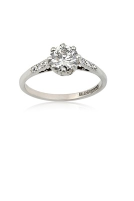 Lot 2233 - A Diamond Solitaire Ring the round brilliant...