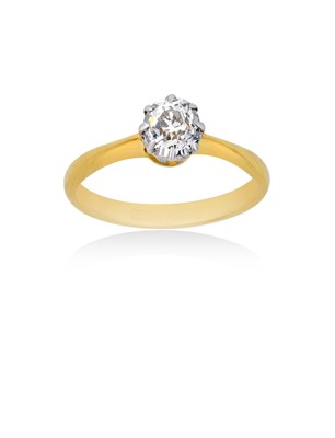 Lot 2132 - A Diamond Solitaire Ring the old cut diamond...