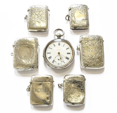 Lot 146 - A Collection of Six Various Silver Vesta-Cases,...
