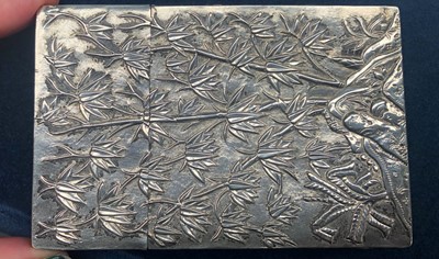 Lot 18 - A Chinese Silver Card-Case, Marked With...