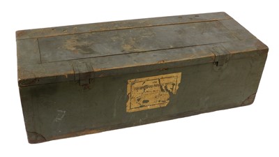 Lot 67 - A German Green Painted Wood Ammunition Box,...