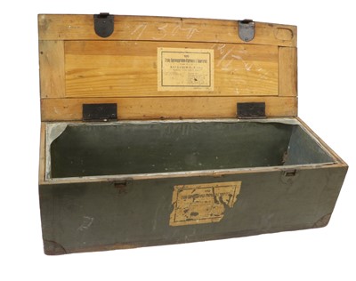 Lot 67 - A German Green Painted Wood Ammunition Box,...