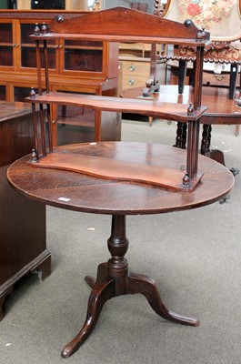 Lot 1206 - George III Oak Tilt Top Tripod Table,  90cm by...