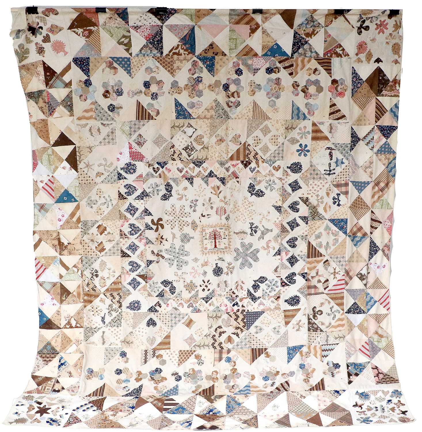 Lot 2145 - An Early 19th Century Cotton Coverlet,...