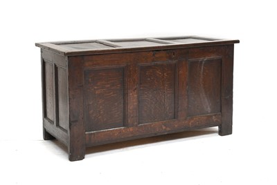 Lot 671 - A Charles II Joined Oak Chest, late 17th...