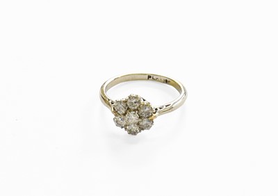 Lot 108A - A Diamond Cluster Ring, the central raised...