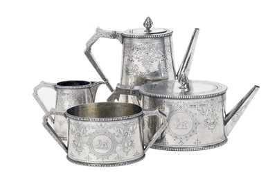 Lot 2267 - A Four-Piece Victorian Silver Tea and Coffee-Service