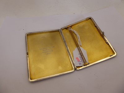 Lot 2225 - A George V Silver Cigarette-Case