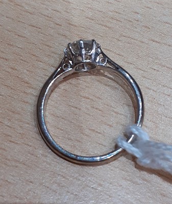 Lot 2015 - A Diamond Solitaire Ring the old cut diamond...