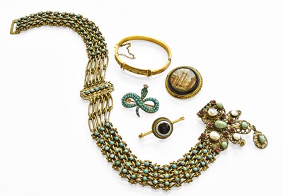 Lot 198 - A Quantity of Jewellery, including a turquoise...