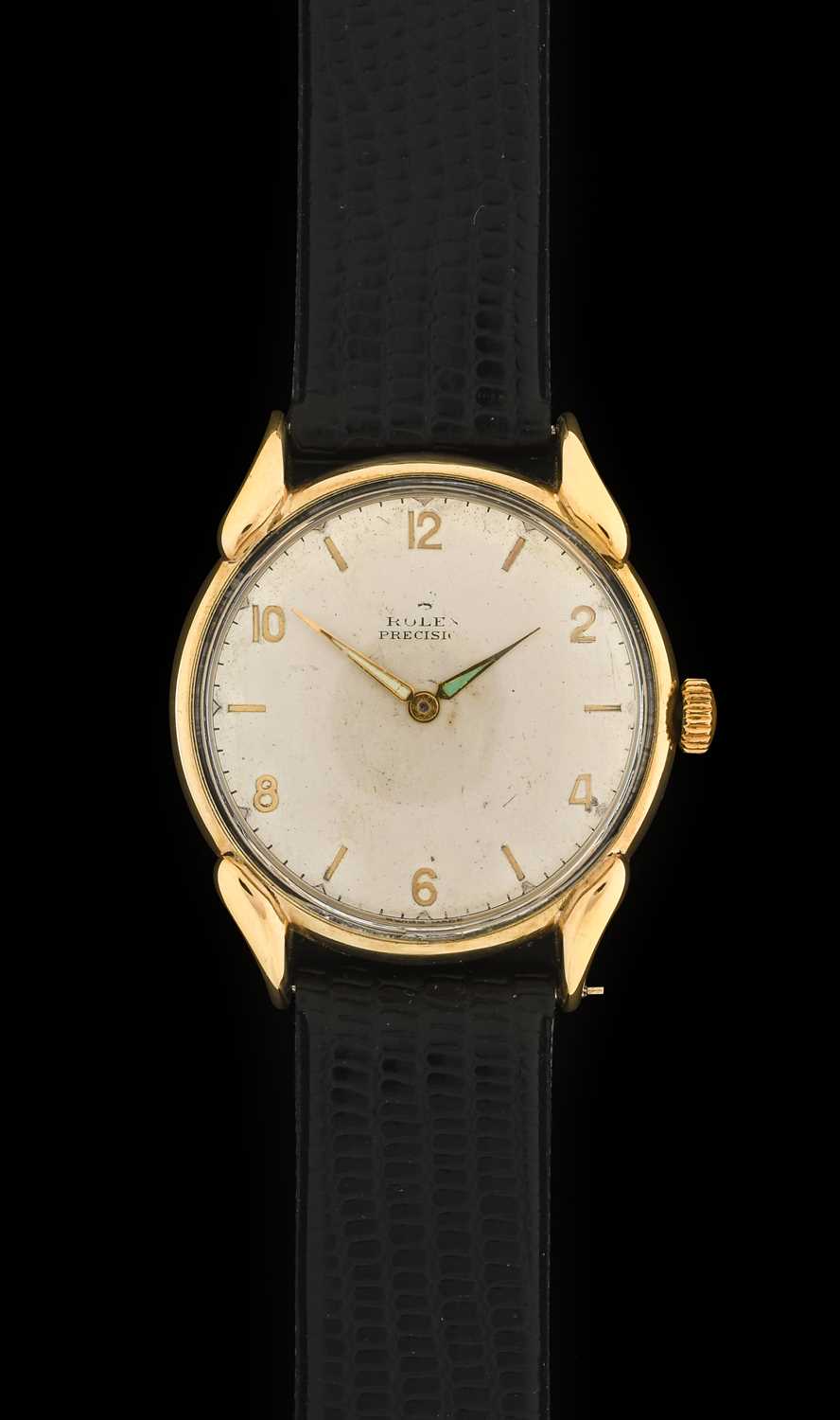 Lot 2137 - Rolex: A 9 Carat Gold Wristwatch with Teardrop...