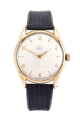 Lot 2406 - Rolex: A 9 Carat Gold Wristwatch with Teardrop...