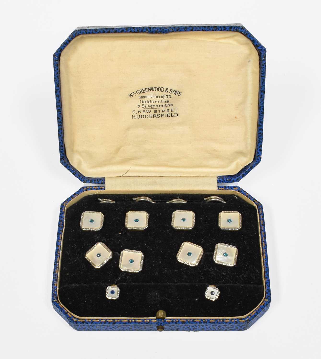 Lot 286 - A 9 Carat Gold Mother-of-Pearl Dress Stud,...