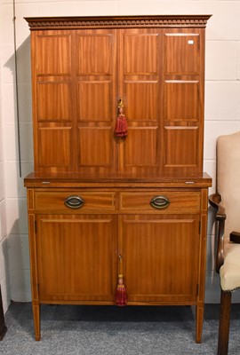 Lot 1123 - A 20th Century Cocktail Cabinet, the upper...