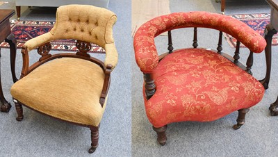 Lot 1142 - A Tub Armchair on Carved Mahogany Frame, with...