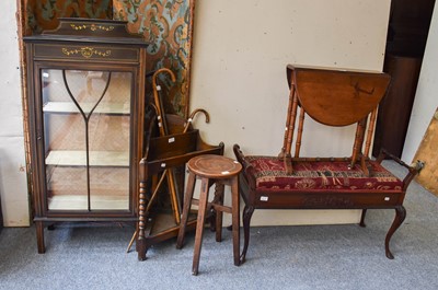 Lot 1121 - A Group of Furniture, comprising: A Small...