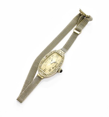 Lot 289 - A Lady's Diamond Set Wristwatch, bracelet...