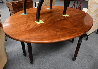 Lot 1275 - Mahogany Irish Wake Table with Fluted Legs