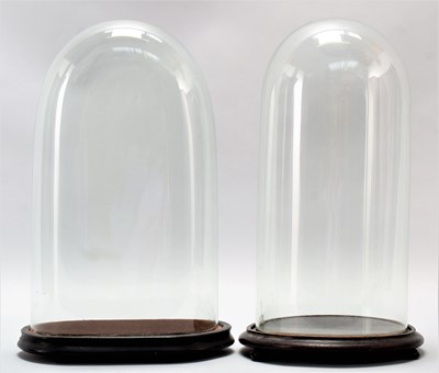 Lot 122 - Glass Domes: A Period Oval & Circular Glass...