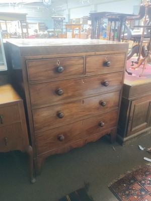 Lot 1139 - A George III Mahogany Straight Fronted Chest...