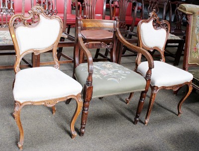 Lot 1190 - A Regency Mahogany Armchair; together with a...