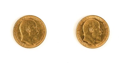 Lot 164 - 2 x Edward VII, Half Sovereigns 1902 and 1903,...