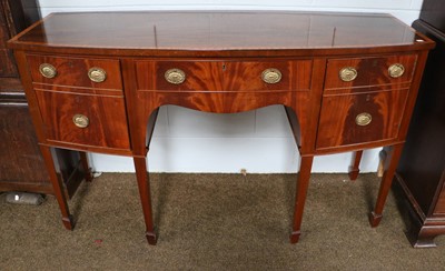 Lot 1235 - A Mahogany Bow Front Sideboard by William...