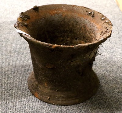Lot 1099 - A George III Bronze Mortar (heavily weathered),...