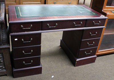 Lot 1213a - A Reproduction Twin Pedestal Desk, 120cm by...