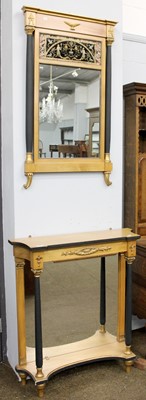 Lot 1229 - A Maple Console Table and Pier Mirror in...