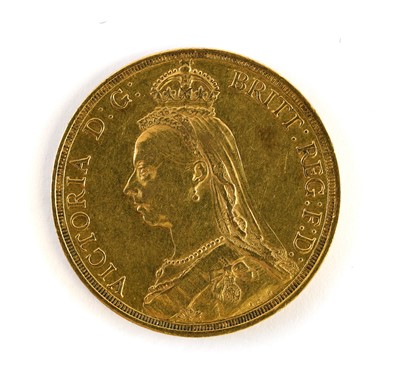 Lot 143 - Victoria, Double Sovereign 1887, obv. Jubilee...