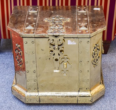 Lot 1139 - An Early 20th Century Brass Coal Box, with...