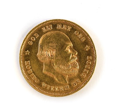Lot 280 - Netherlands, William III, 10 Gulden 1876,...