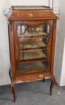 Lot 1127 - An Edwardian Inlaid Mahogany Glazed Music...